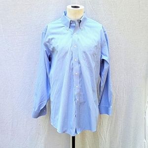 Men's Brooks Brothers button down shirt, blue plaid, sz 16 1/2 - 33, non iron